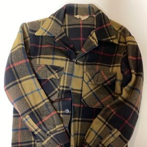 Vintage Woolrich Plaid Shirt Jacket Green Size 42